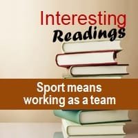 Sport means working as a team